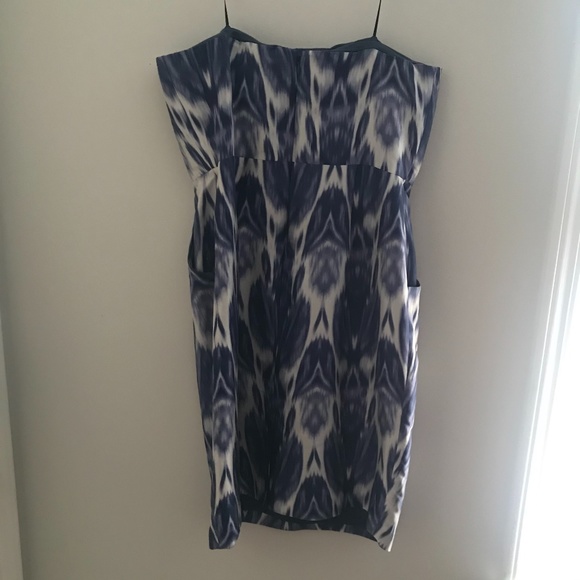 J. Crew | Strapless Silk Patterned Dress - Picture 3 of 11